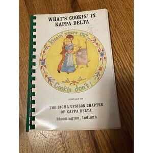 1975 Sigma Upsilon Kappa Delta Bloomington India A Recipe Cookbook Vintage